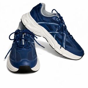 BURUDANI men's athletic running shoes in a blue color with white midsole Size 8